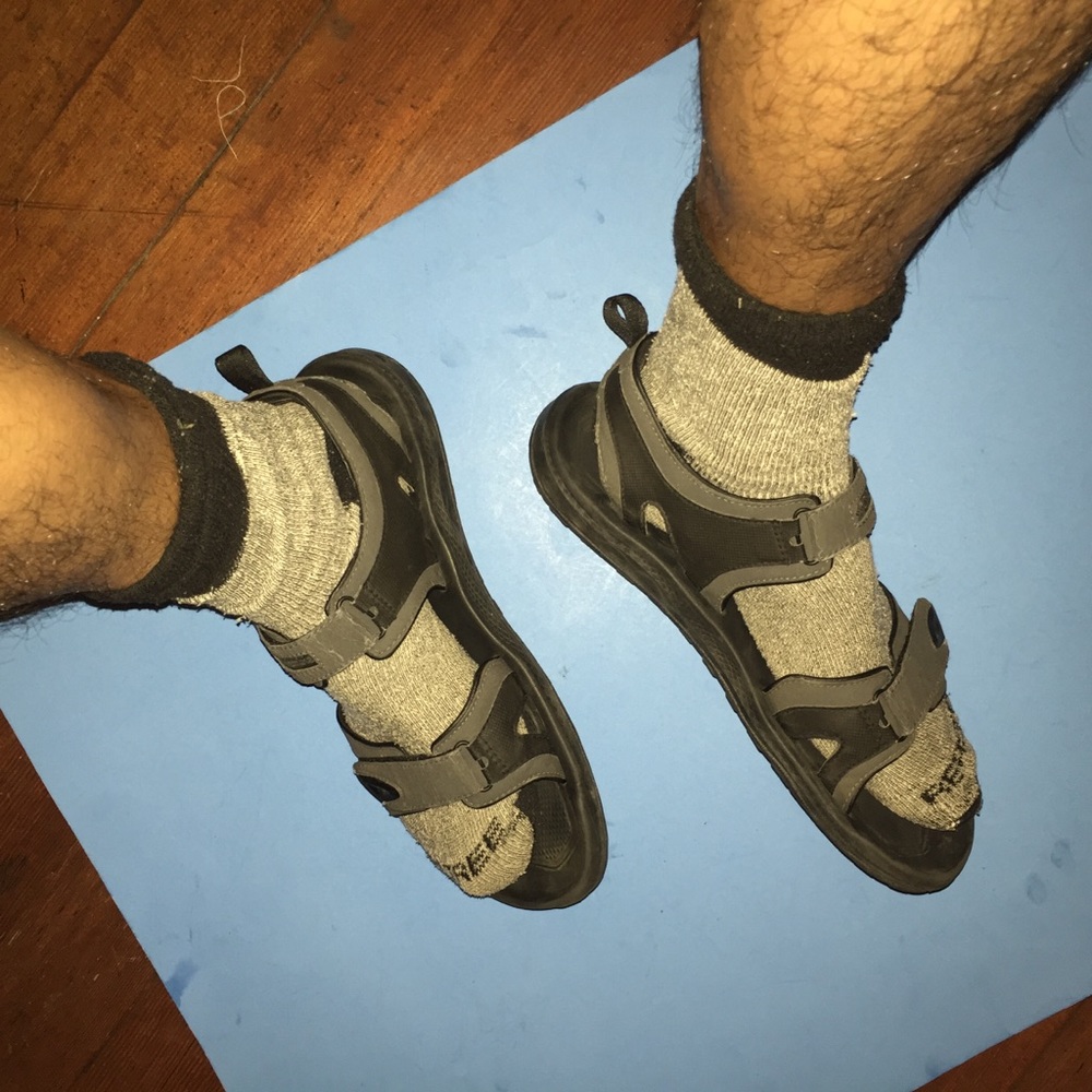 Columbia and sandals